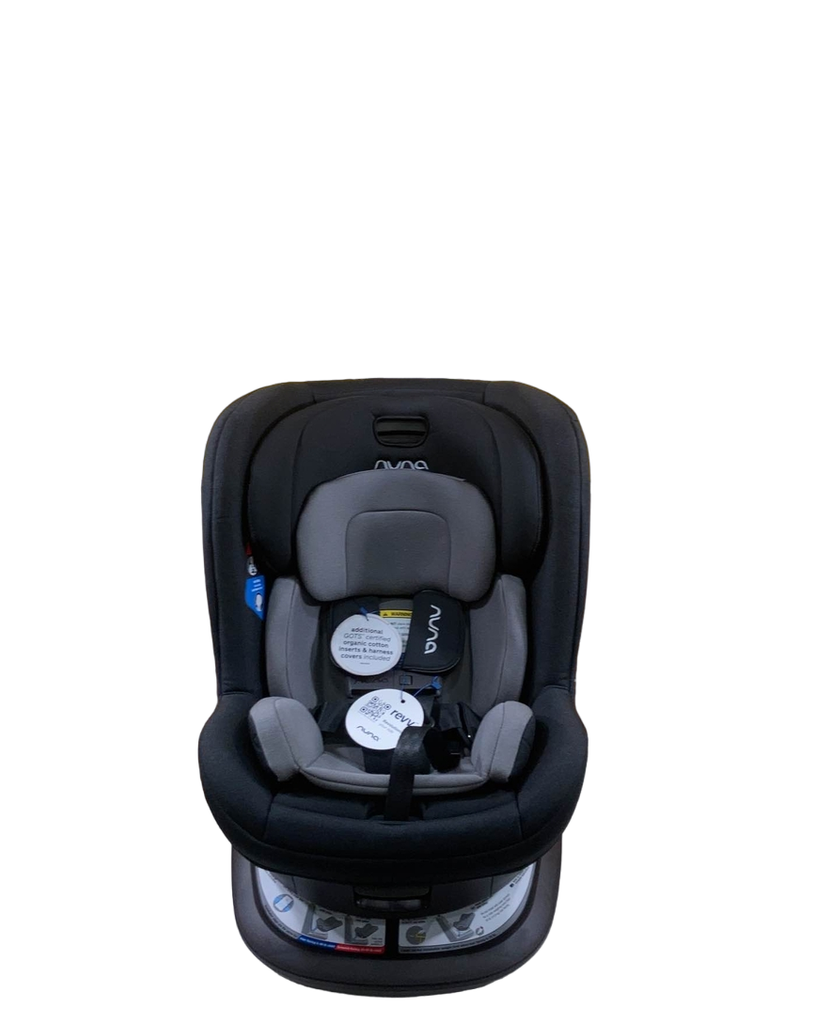 Nuna Revv Rotating Convertible Car Seat, Caviar, 2023