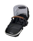 used Mockingbird 2nd Seat Kit with Extendable Canopy, 2023, Silver with Penny Leather, Windowpane, Black