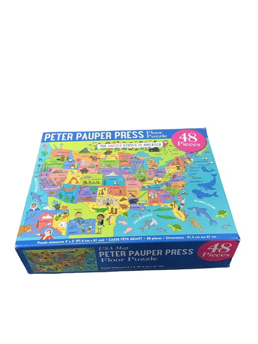 used Peter Pauper Press Jumbo Floor Puzzle, 48 Pieces, USA
