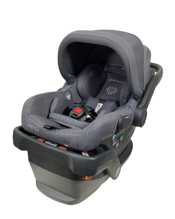 used UPPAbaby MESA V2 Infant Car Seat, 2023, Charcoal Melange Merino Wool)