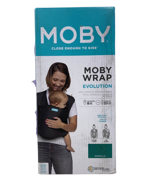 used Moby Evolution Baby Carrier, Emerald