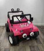 secondhand Power Wheels Jeep Wrangler, Minnie Mouse