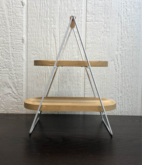 secondhand Wooden Two-Tiered Tray