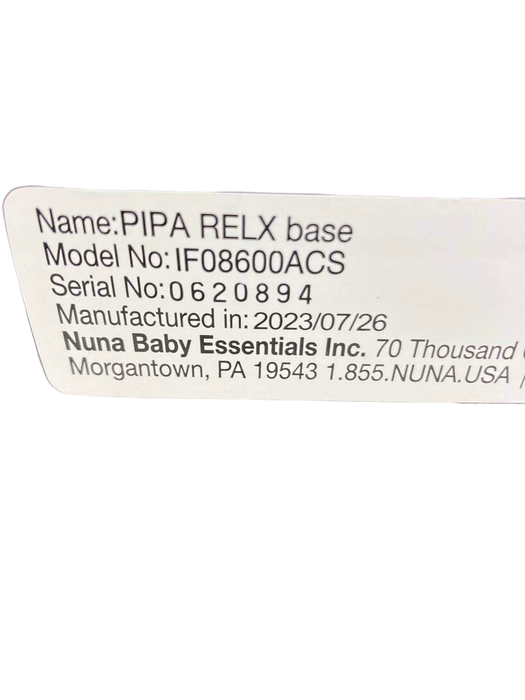 Nuna RELX Infant Car Seat Base, 2023