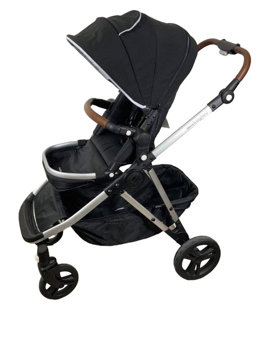 used Mockingbird Single to Double Stroller, 2023, Silver with Penny Leather, Windowpane, Black