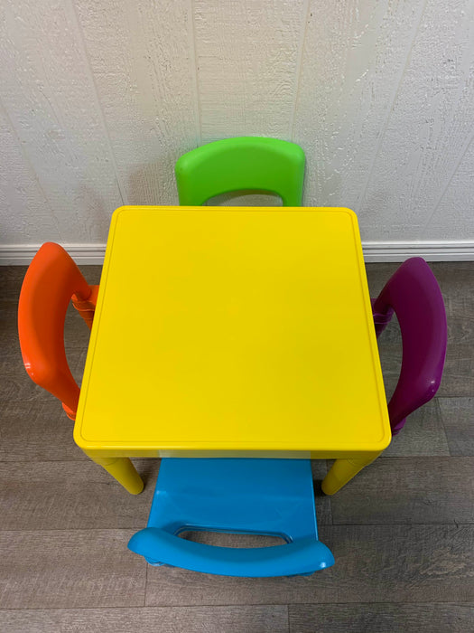 used Tot Tutors Kids Plastic Table and 4 Chairs Set