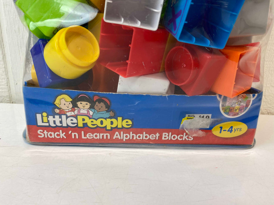 secondhand Fisher Price Little People Stack ‘n Learn Alphabet Blocks