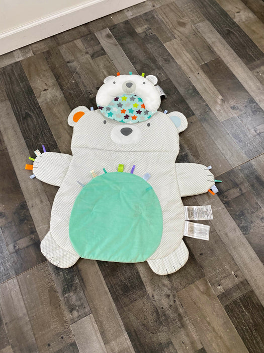 used Bright Starts Tummy Time Prop & Play Mat, Polar Bear