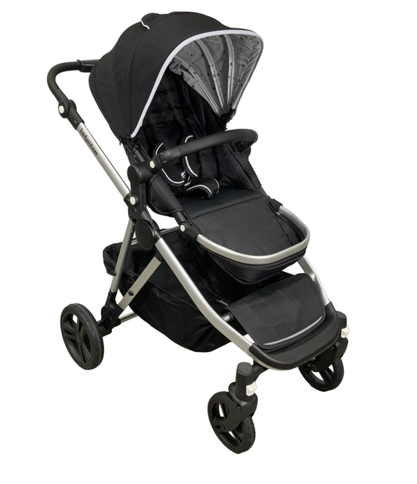 used Mockingbird Single to Double Stroller, 2022, Silver with Black Leather, Watercolor Drops, Black