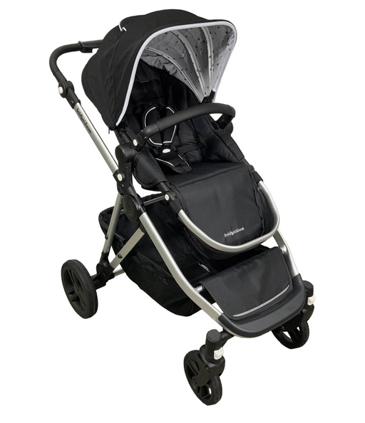 used Mockingbird Single to Double Stroller, 2022, Silver with Black Leather, Watercolor Drops, Black