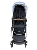 secondhand Mockingbird Single to Double Stroller, 2022, Silver with Penny Leather, Windowpane, Sky