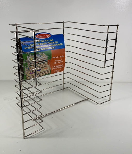 secondhand Melissa & Doug Deluxe Wire Puzzle Storage Rack