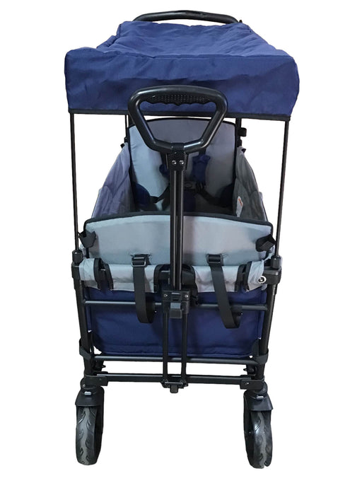 used Wonderfold X2 Push + Pull Double Stroller Wagon, 2019, Navy