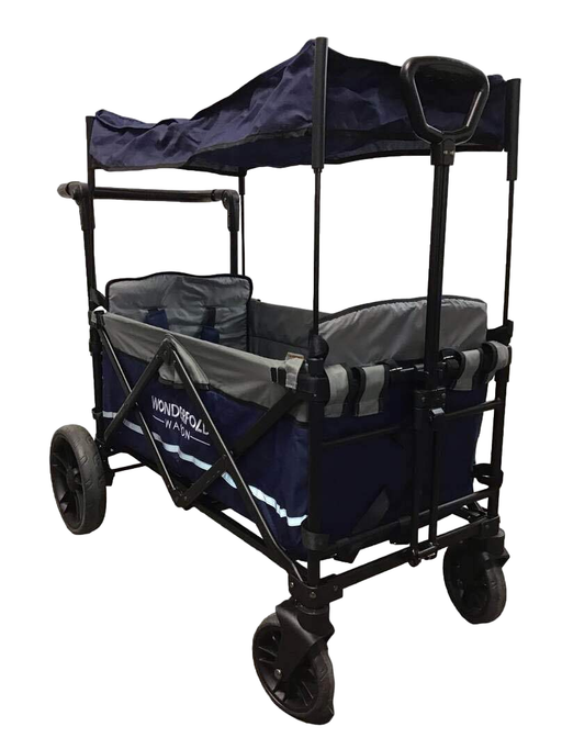 used Wonderfold X2 Push + Pull Double Stroller Wagon, 2022, Navy