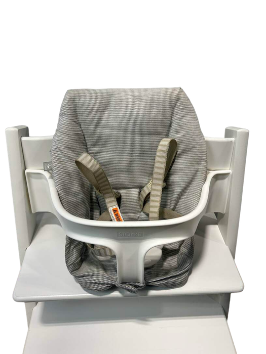 secondhand Stokke Tripp Trapp High Chair With Baby Set And Cushion, White