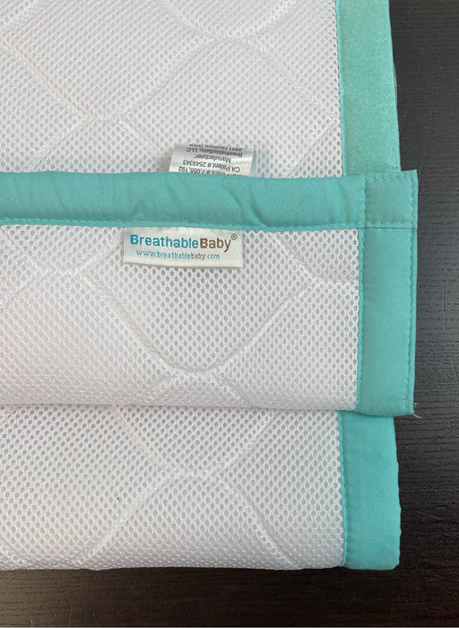 secondhand Breathable Baby Mesh Crib Liner, Teal