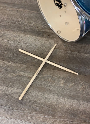 Kids Drumstel Eastar 14 voor Kids Beginners, Drumset 3-delig met verstelbare troon, bekken, pedaal en 2 paar drumsticks, Junior Drumset met Bass Tom Snare Drum, Spiegel Blauw