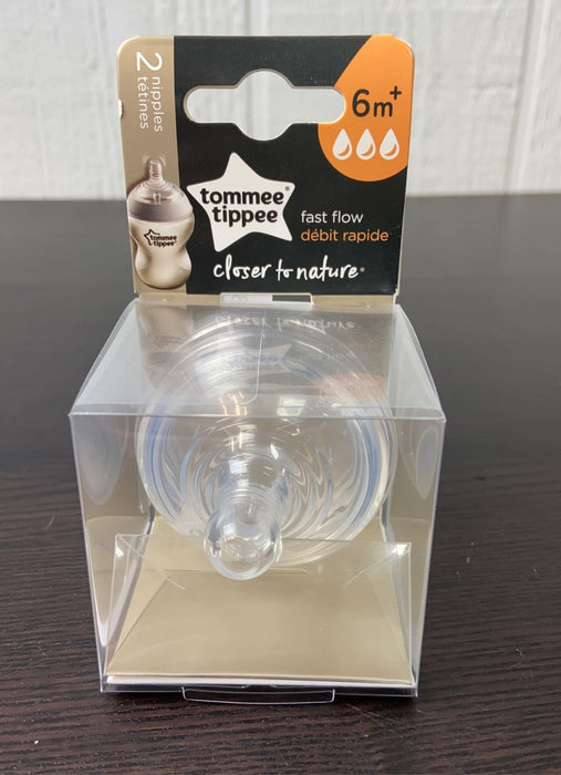 used Tommee Tippee Nipples, 2 Pack, Fast Flow