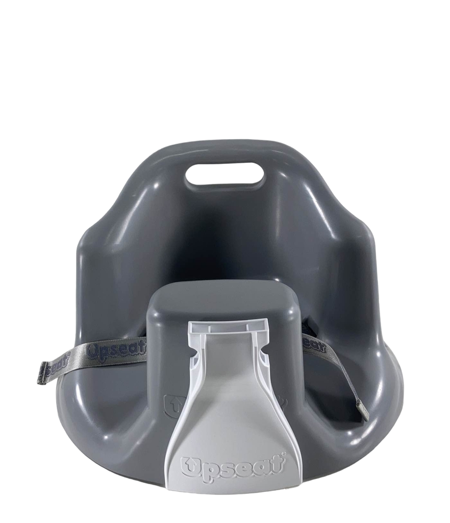Upseat Baby Floor Chair and Booster Seat with Tray, Grey