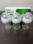 used Philips Avent Natural Glass Bottle, 4 Ounce 3 Pack