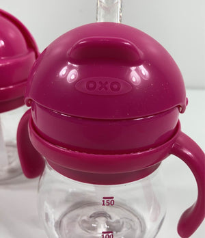 OXO Tot Transitions Straw Cups with Handles Set, Pink