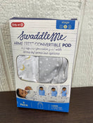 used SwaddleMe Arms Free Convertible Pod 2pk, Star Moon Large 4-6 months