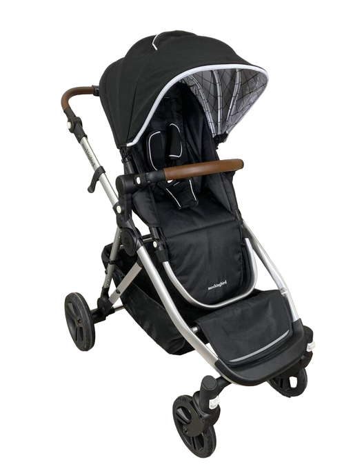 used Mockingbird Single to Double Stroller, 2022, Silver with Penny Leather, Windowpane, Black