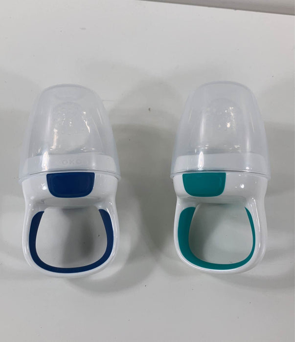 Shop OXO Tot Silicone Self-Feeder, 2 Pack, Teal/Navy at GoodBuy Gear