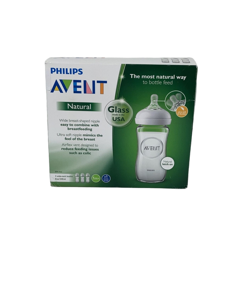 used Philips Avent Philips Avent Natural Glass Baby Bottle - 8oz - 3pk