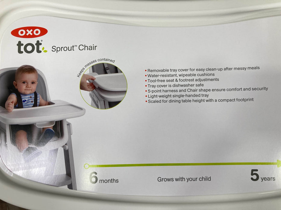 Shop OXO Tot Sprout High Chair, Gray/White at GoodBuy Gear
