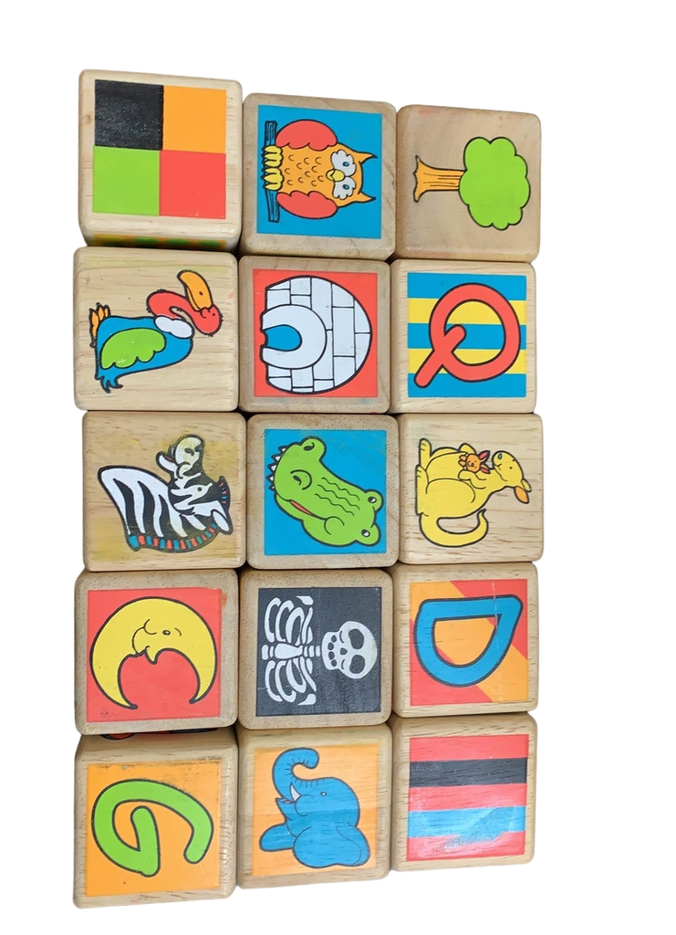 Battat Wooden Push Cart With Blocks