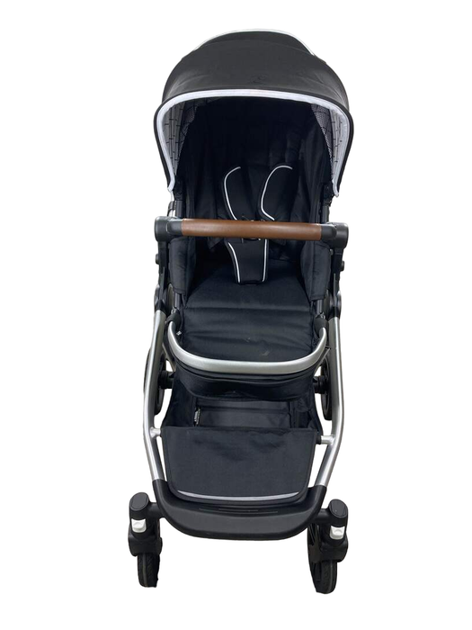 secondhand Mockingbird Single to Double Stroller, 2022, Silver with Penny Leather, Windowpane, Black