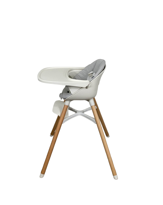 Shop Lalo High Chair with Infant Kit, Coconut, Grey, Natural Wood at GoodBuy Gear
