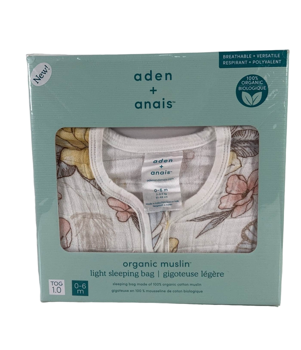 Shop Aden + Anais Organic Cotton Muslin Sleep Bag, Earthly Rosewood, Small (0-6 Months) at GoodBuy Gear