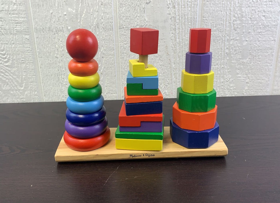 used Melissa & Doug Geometric Stacker