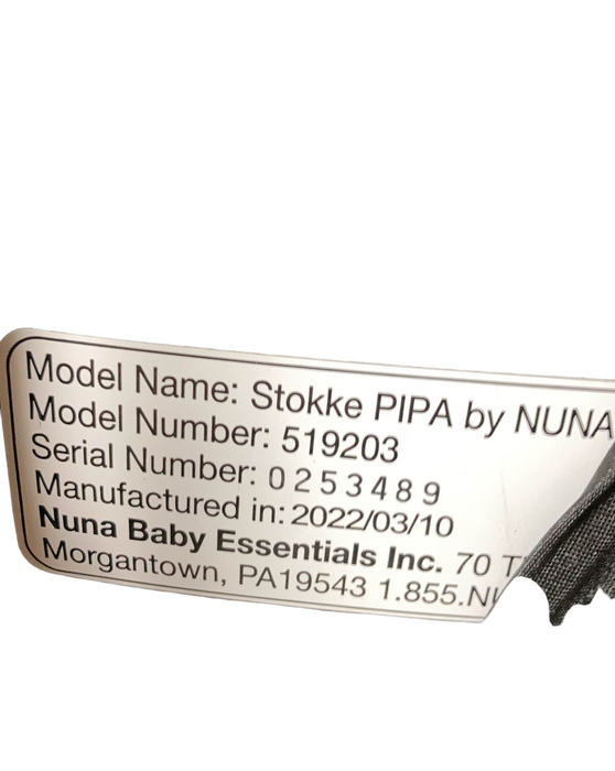 Stokke PIPA by Nuna Infant Car Seat, Black, 2022