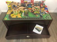 secondhand KidKraft Metropolis Train Table and Set