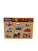 used Melissa & Doug Sound Puzzle, Vehicles
