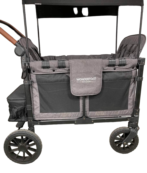 Wonderfold W4 Luxe Quad Stroller Wagon, 2022, Volcanic Black