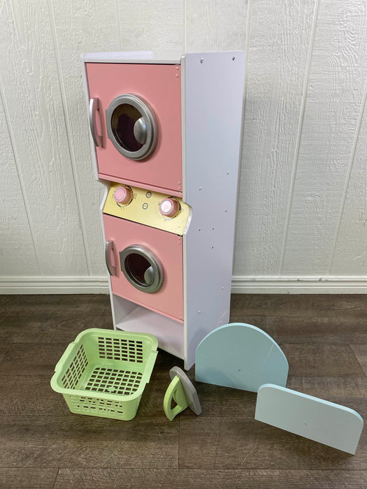 used KidKraft Wooden Stacking Washer and Dryer, Pink