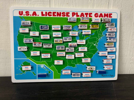 used Melissa & Doug USA License Plate Game