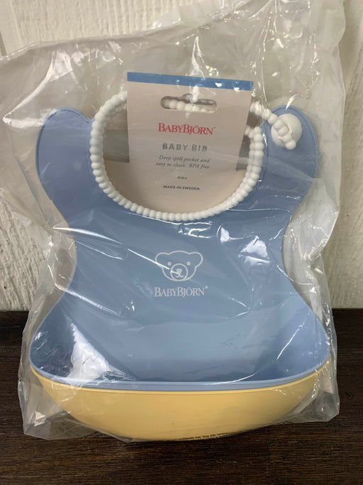 used Baby Bjorn Bibs, Powder Yellow/Powder Blue