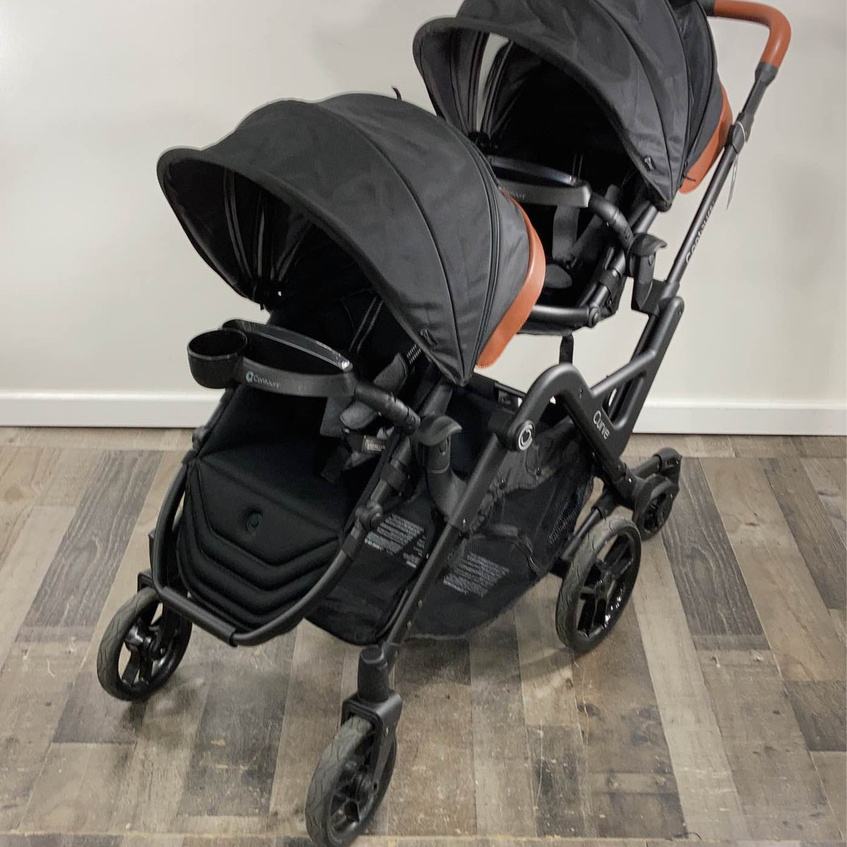 Contours Curve Double Stroller, 2020, Jet Black