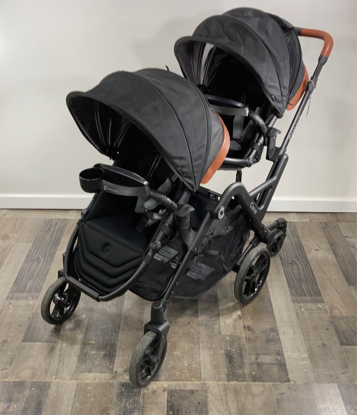 Contours Curve Double Stroller, 2020, Jet Black