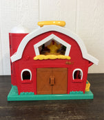 used Battat Big Red Barn, With Little People Animals