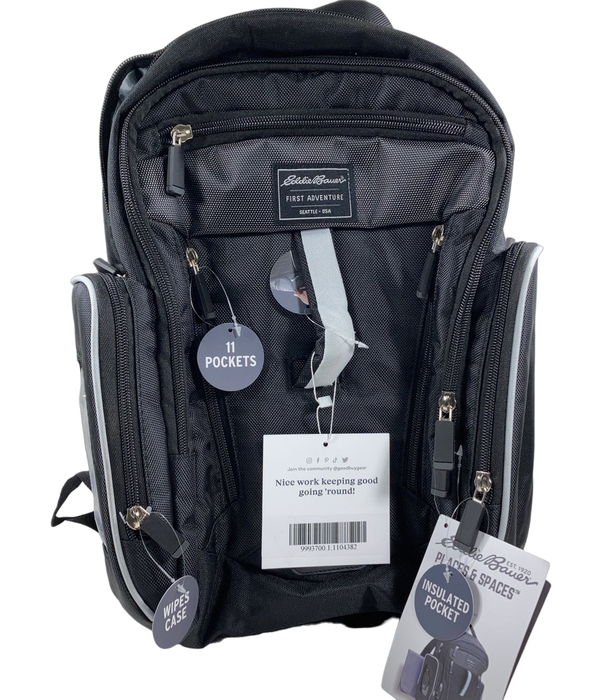 Shop Eddie Bauer Places & Spaces Sport Diaper Bag, Black at GoodBuy Gear