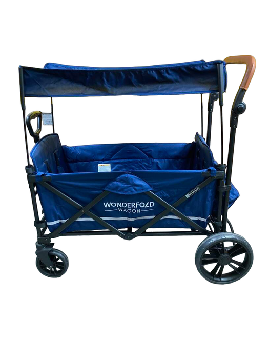 secondhand Wonderfold X2 Push + Pull Double Stroller Wagon, 2022, Sapphire Navy