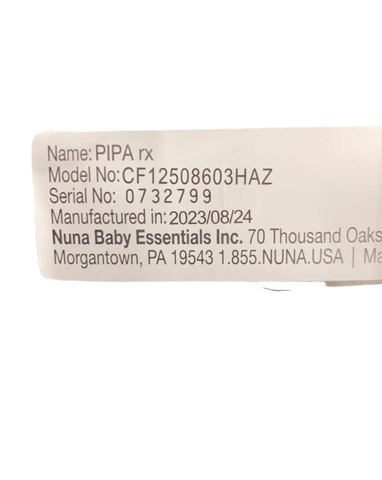 Nuna PIPA rx Infant Car Seat with RELX Base, Hazelwood, 2023