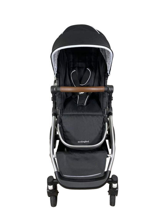 secondhand Mockingbird Single to Double Stroller, 2022, Silver with Penny Leather, Windowpane, Black