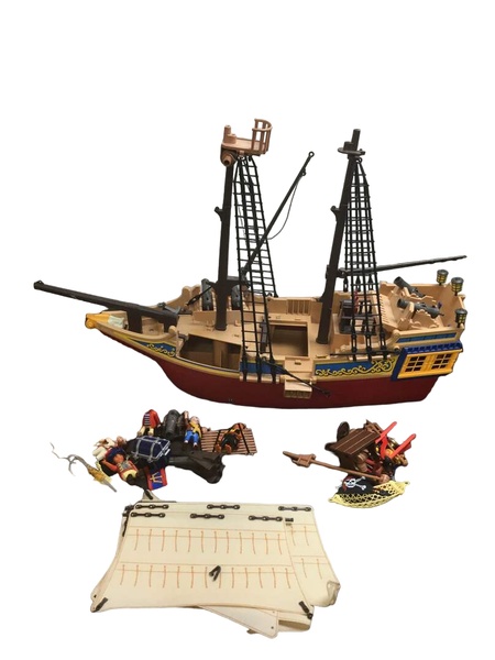 Playmobil Pirate Stealth Ship 4290 Sail Boat Galleon 2007